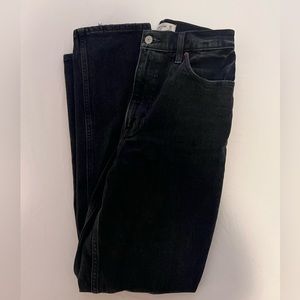 Abercrombie womens 90s ultra high rise straight leg curve love black jeans